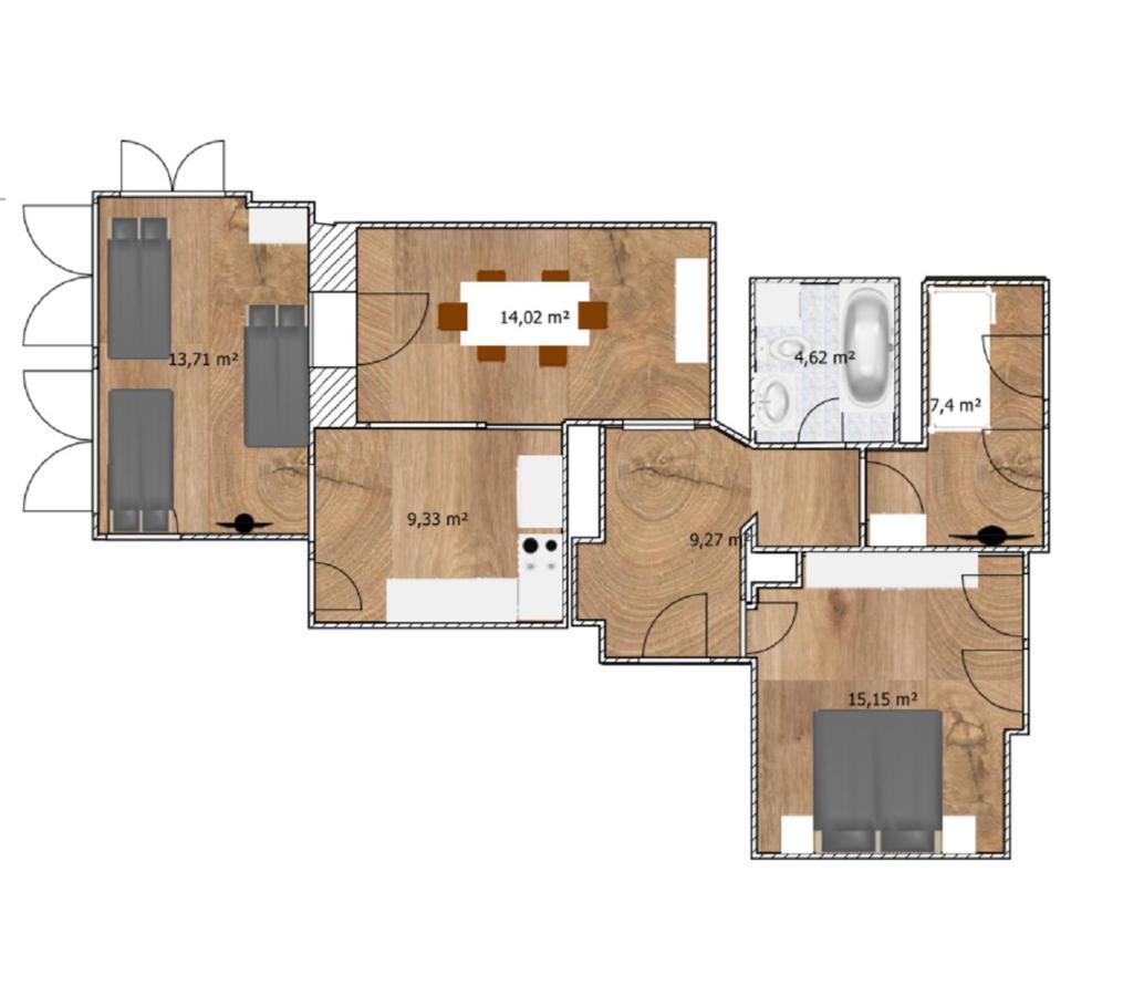 Martin Luther, 3 Schlafzimmer, Free Wifi, Nähe Zentrum, Klimatisiert, Hell, Offen, Sehr Schön, Apartment Jena